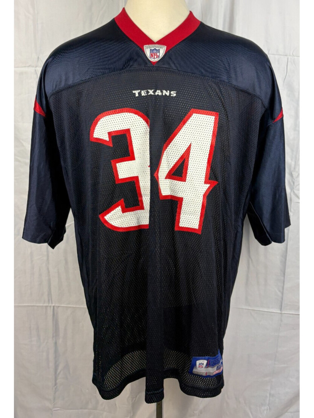 Reebok On Field NFL Houston Texans #34 Mack Men's US Size 2XL Jersey